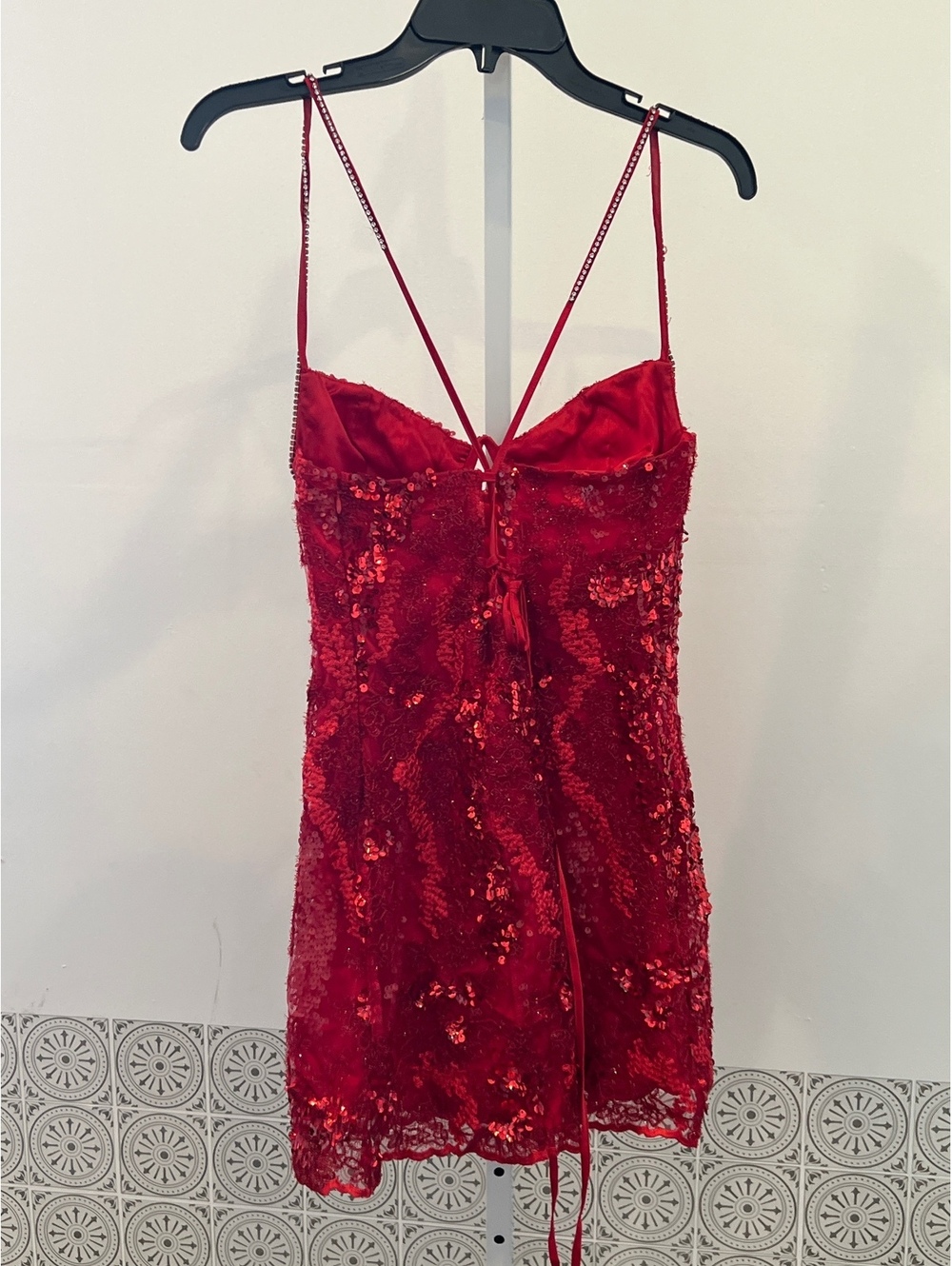 For Love & Lemons Opal Mini Dress red - Picture 6 of 8